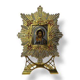 Ікона Спасителя в металевій рамці #met003 фото